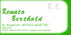 renato berthold business card